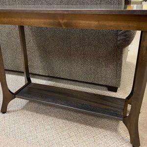 Wood console table with lower shelf