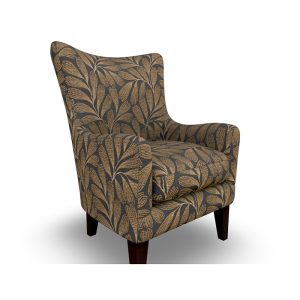 Patterned armchair with floral design