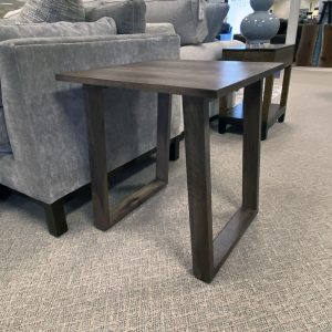 Modern wooden side table in living room