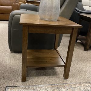 Wooden side table in living room