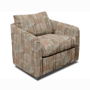 Patterned armchair with geometric design