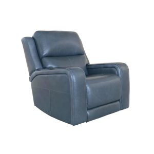 Modern gray leather recliner chair