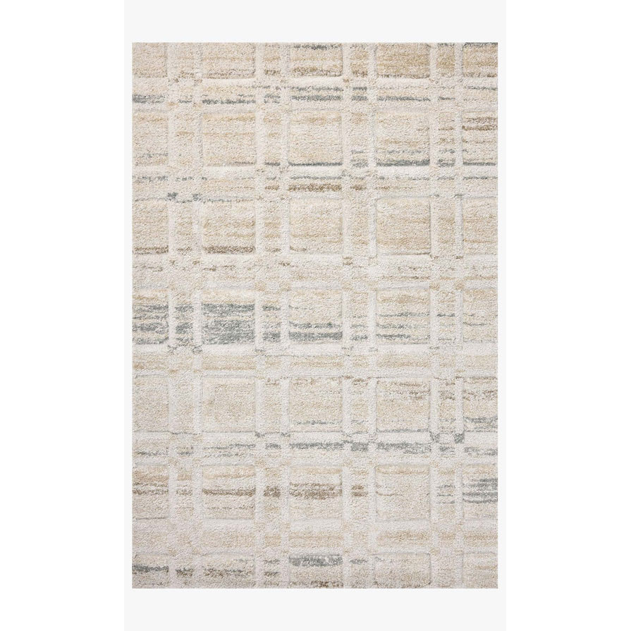Modern beige patterned area rug