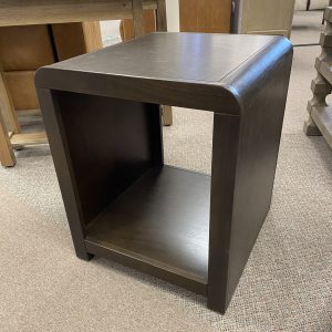 Modern dark wood square end table