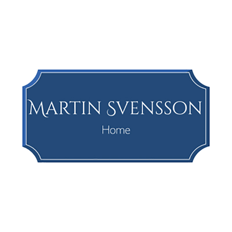 Martin Svensson Home logo on blue background